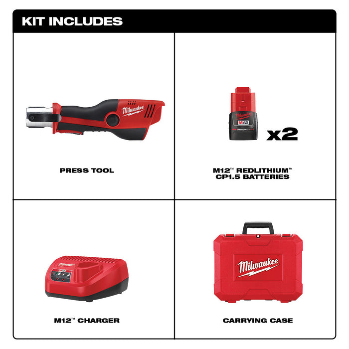 Milwaukee 2473-20 M12 12V FORCE LOGIC Cordless Press Tool - Bare Tool