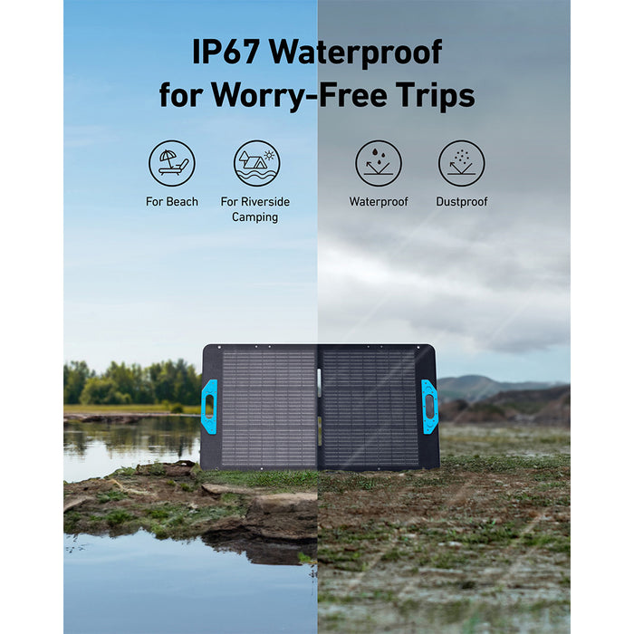 Anker SOLIX PS100 100 Watt Portable Solar Panel - Monocrystalline, IP67 Waterproof