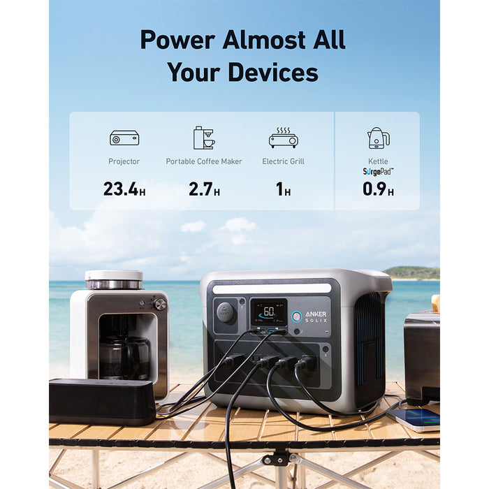 Anker SOLIX C1000X 1056Wh | 1800W Portable Power Station  w/ 100W Solar Panel