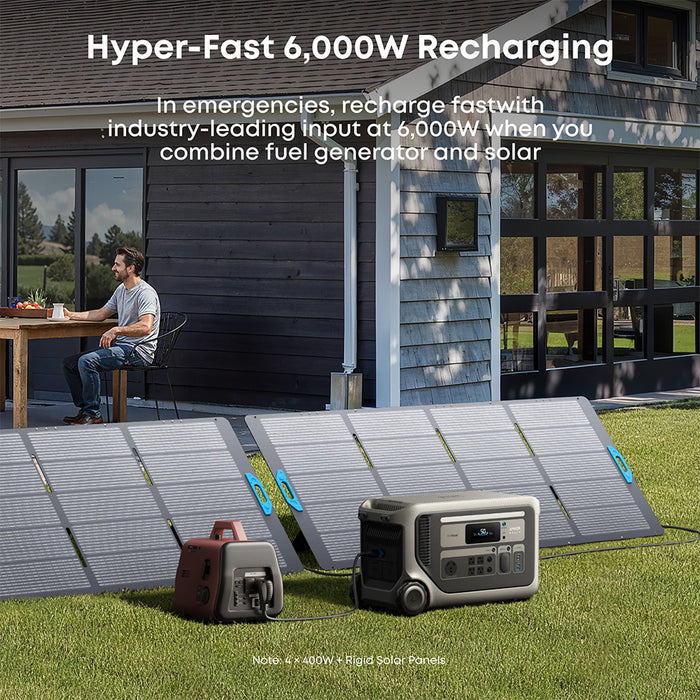 Anker SOLIX F3000 Portable Power Station 3,072Wh 3,600W with 400W Solar Panel