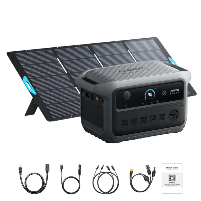Anker SOLIX B17831A2 C2000 Gen 2 Portable Power Station 2048Wh w/ 400W Solar Panel