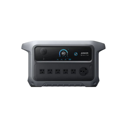 Anker SOLIX B17831A6 C2000 Gen 2 Portable Power Station 2048Wh w/ Expansion Battery & 400W Solar Panel