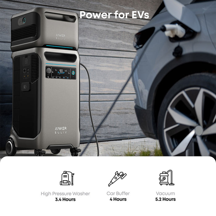 Anker SOLIX F3800 6000W / 7,680Wh Power Station with 1 Expansion Battery