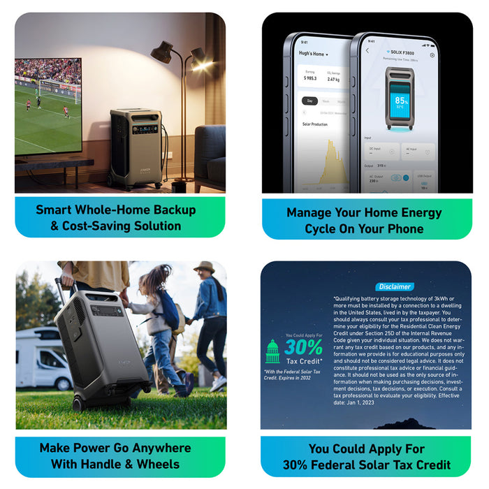 Anker SOLIX F3800 3840Wh | 6000W Portable Power Station w/ Double Power Hub