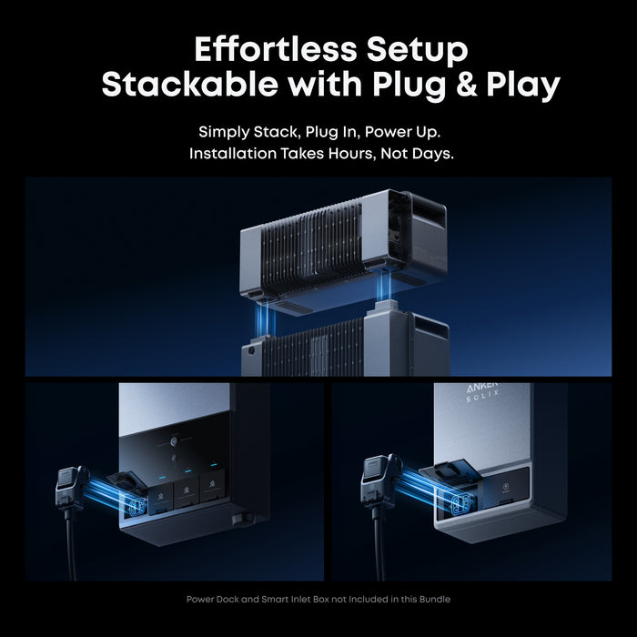 Anker SOLIX G17E1145 E10 Automatic Infinite Backup Kit | 6kWh LiFePO4 Battery | 10-30kW Turbo Output | 5X Backup Time | Smart Grid & Storm-Guard