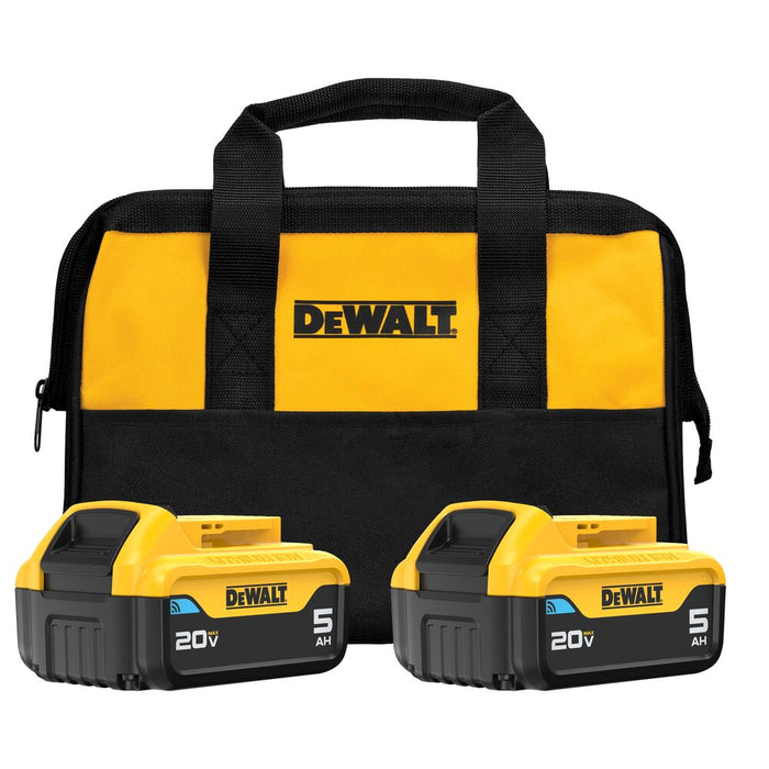 DeWALT DCB205BT-2 20V 5.0Ah Lithium-Ion Bluetooth Battery Pack - 2pk