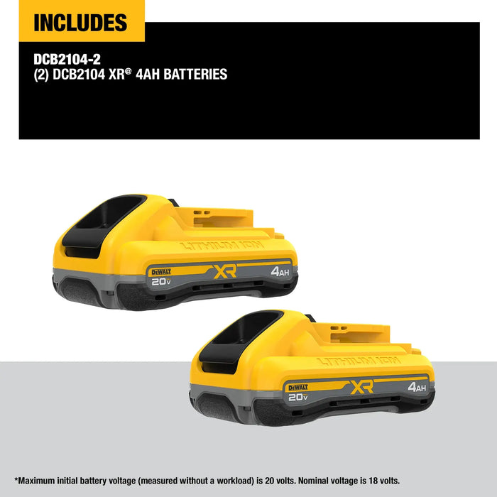 DeWALT DCB2104-2 20V MAX XR POWERPACK 4Ah Battery 2-Pack