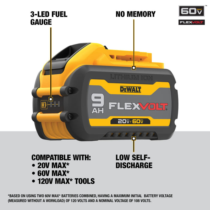 Dewalt DCB609C FLEXVOLT 20V/60V MAX 9.0-Ah Battery w/ Charger
