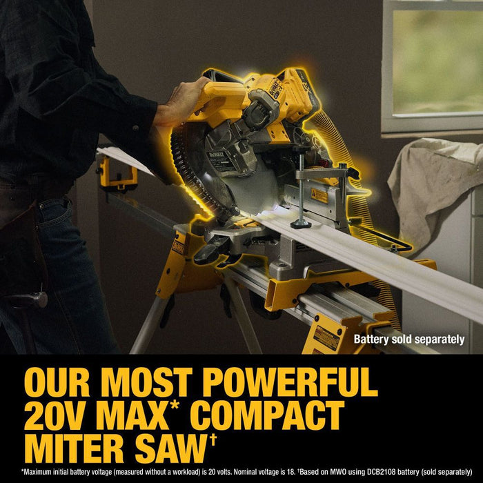 DeWALT DCS714B 20V MAX XR 10" Double Bevel Fixed Miter Saw
