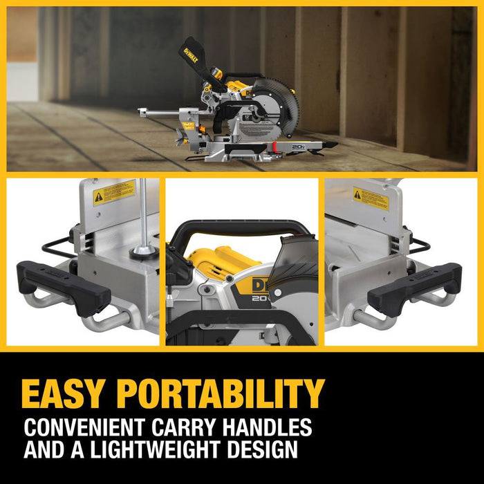 DeWALT DCS785WW1 20V MAX XR 12" Double Bevel Sliding Miter Saw Kit