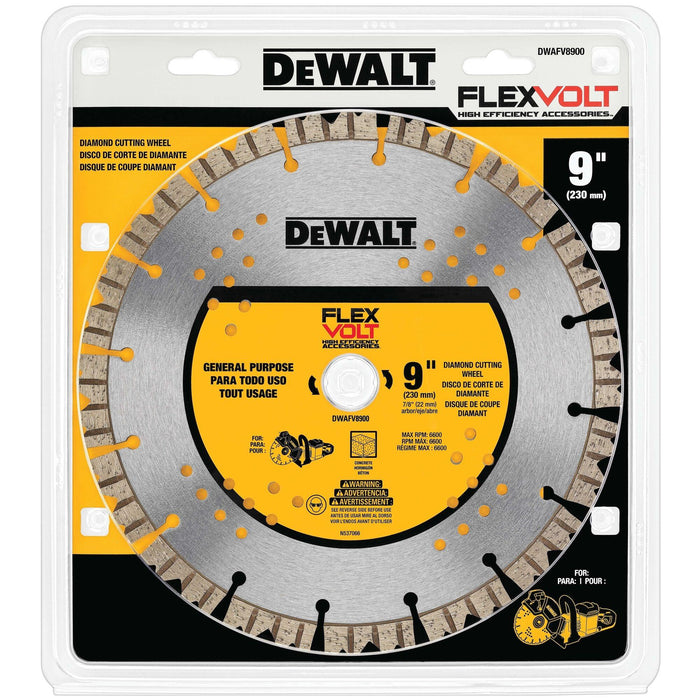 DeWALT DWAFV8900 FLEXVOLT 9" Diamond Concrete Cutting Wheel