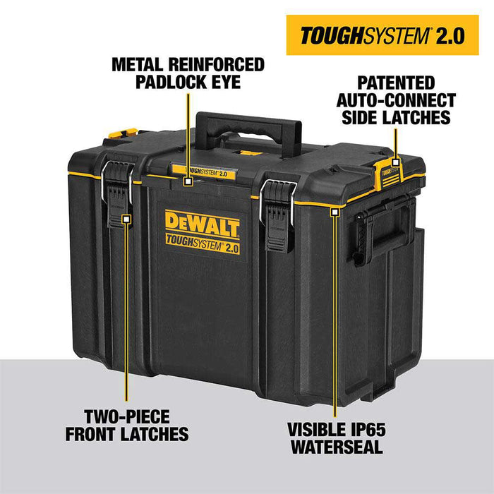 DeWALT DWST08400-KIT2 TOUGHSYSTEM 2.0 XL Toolbox w/ 2 Heavy-Duty Tool Trays