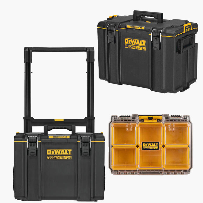 DeWALT DWST08450-KIT2 TOUGHSYSTEM 2.0 Rolling Toolbox w/ XL Toolbox, Organizer