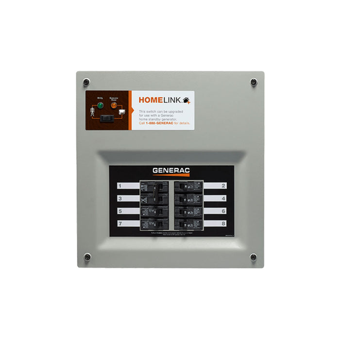 Generac 6852 30-Amp 6 - 8-Circuit HomeLink Indoor Manual Transfer Switch Kit