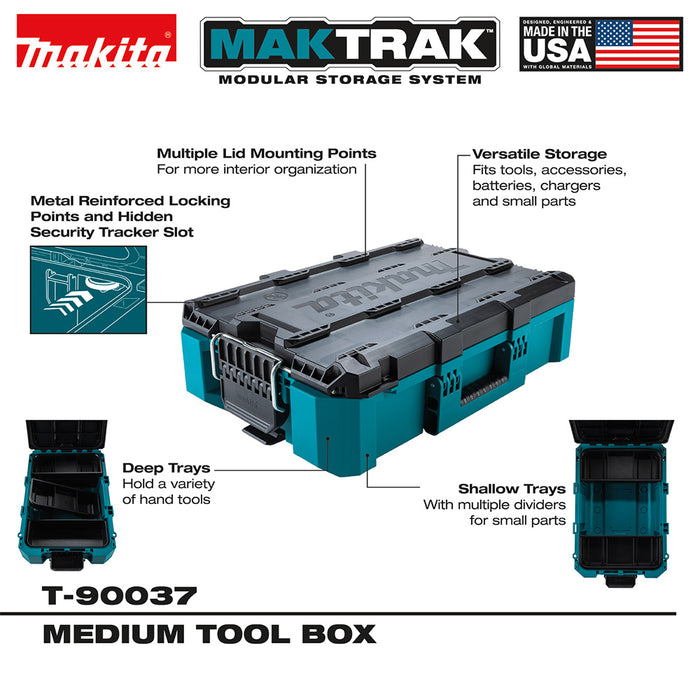 Makita MakTrak Rolling Tool Chest w/ 2 Medium Tool Boxes