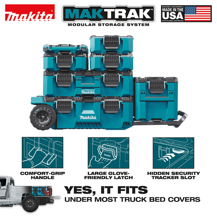 Makita MakTrak Rolling Tool Chest w/ 2 Medium Tool Boxes
