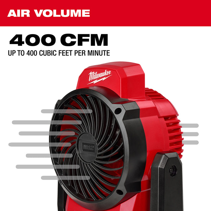 Milwaukee 0820-80 M12 12V Brushless Mounting Fan - Recon - Bare Tool