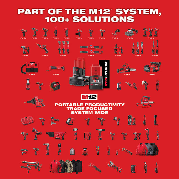 Milwaukee 2472-21XC2 M12 Cable Cutter Kit w/ Extra 2.5Ah Battery