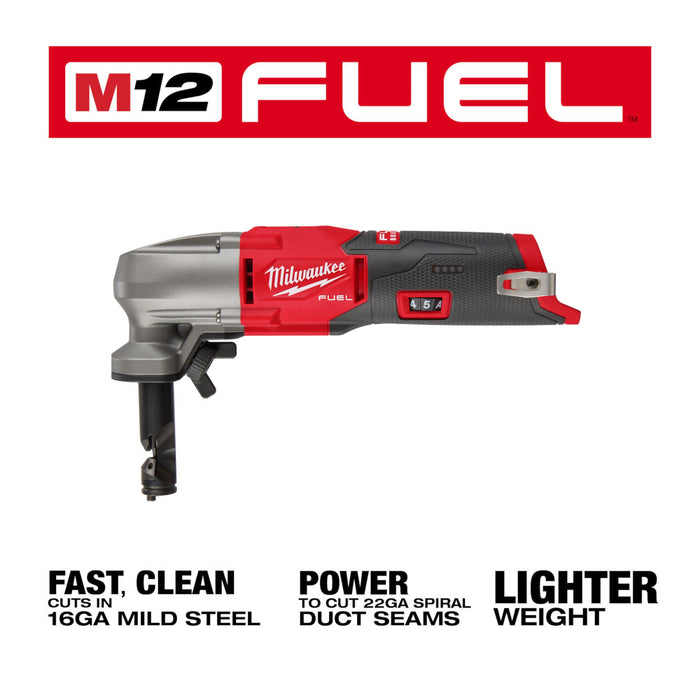 Milwaukee 2476-20PD M12 FUEL 12V 16 Gauge Variable Speed Nibbler w/Punch/Die Set