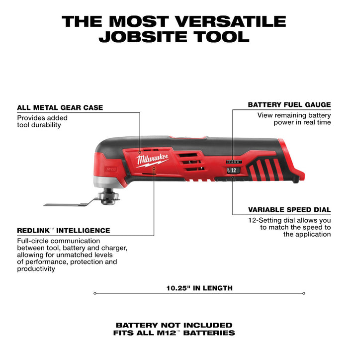 Milwaukee 2520-21XCM M12 FUEL 12V HACKZALL Recip Saw Kit w/ Multi-Tool