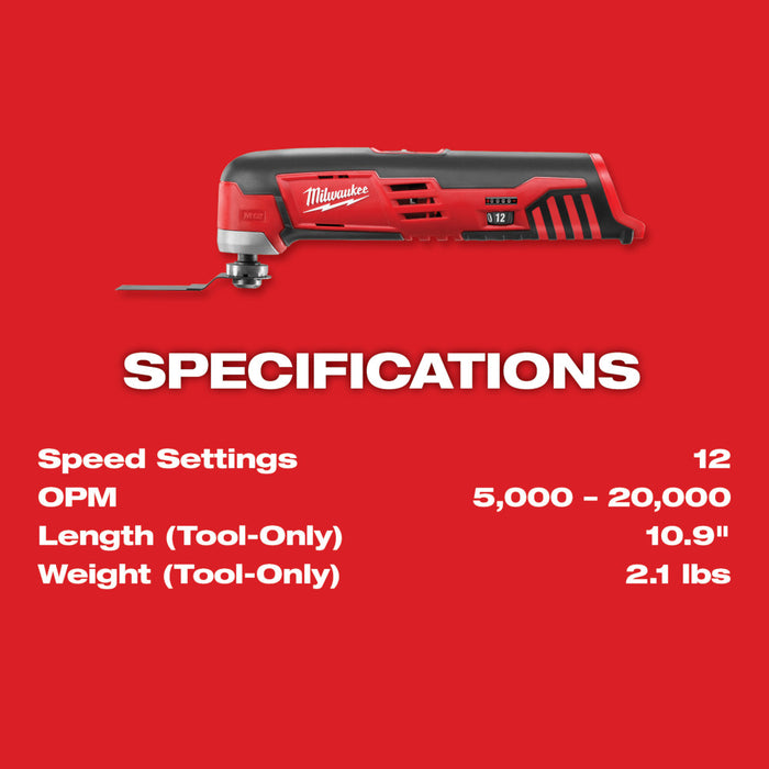 Milwaukee 2520-21XCM M12 FUEL 12V HACKZALL Recip Saw Kit w/ Multi-Tool