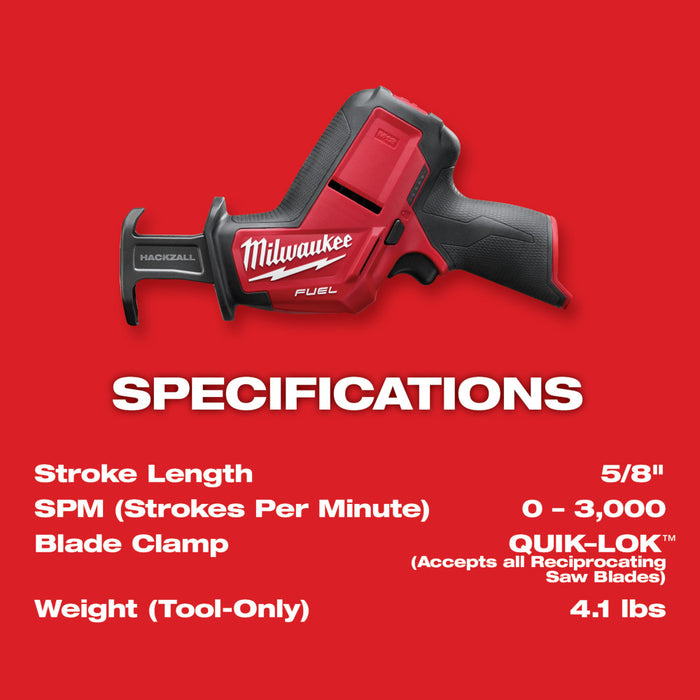 Milwaukee 2520-21XCM M12 FUEL 12V HACKZALL Recip Saw Kit w/ Multi-Tool