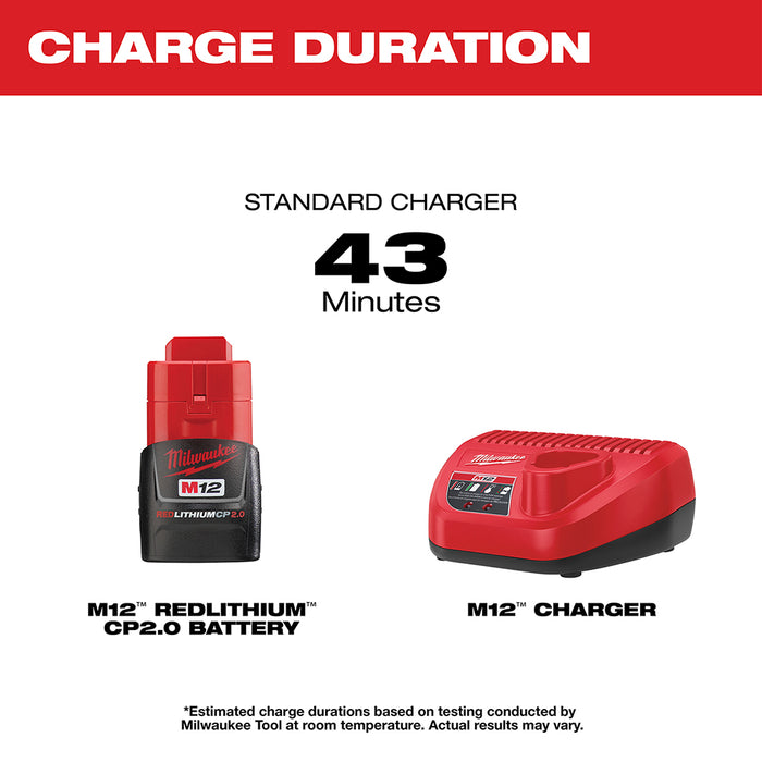Milwaukee 2541-20SK M12 FUEL 12V 18 Gauge Brad Nailer w/ 2AH Battery/Charger