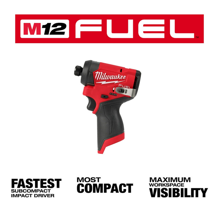 Milwaukee 3453-20x5 M12 FUEL 12V 3/8" Impact Wrench / Impact Driver Bundle