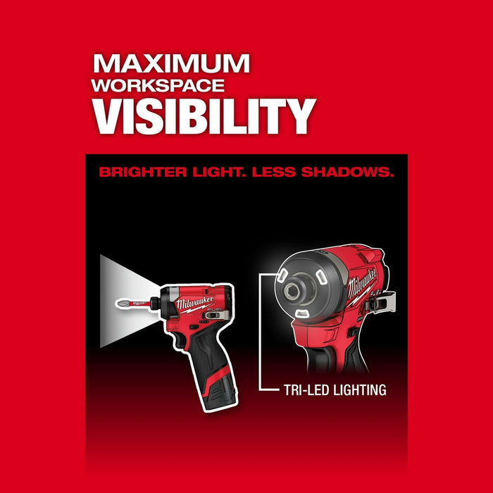 Milwaukee 3453-20x5 M12 FUEL 12V 3/8" Impact Wrench / Impact Driver Bundle