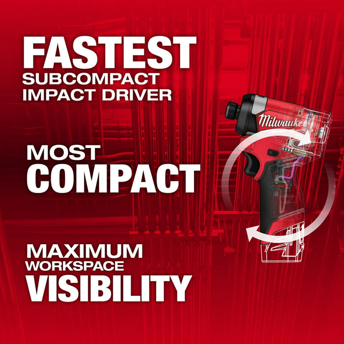 Milwaukee 3453-20x5 M12 FUEL 12V 3/8" Impact Wrench / Impact Driver Bundle