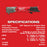 Milwaukee 2564-80 M12 FUEL 12V 3/8" Cordless Right Angle Impact Wrench - Recon