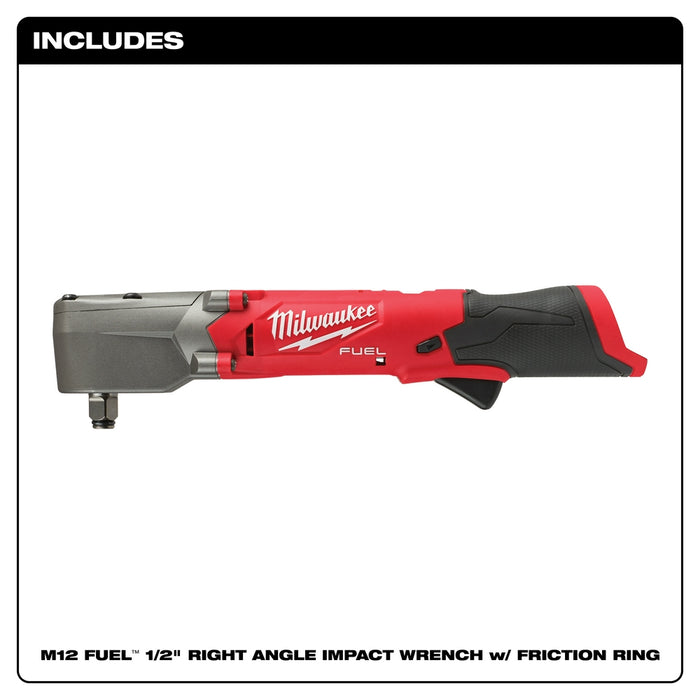 Milwaukee 2565-80 M12 FUEL 12V 1/2" Right Angle Impact Wrench - Recon -Bare Tool