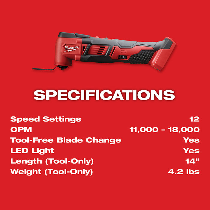 Milwaukee 2626-20BT5 M18 Multi Tool w/ XC5.0 Extended Capacity Battery - 2 PK