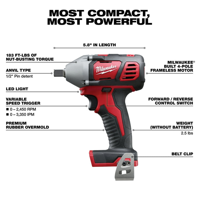 Milwaukee 2659-80 M18 18V 1/2" Impact Wrench Pin Detent - Recon