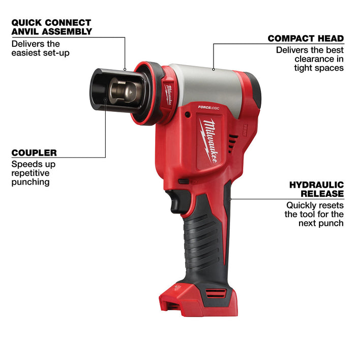 Milwaukee 2676-02 M18 FORCE LOGIC 18V 10 Ton Knockout Tool 1/2"-2"