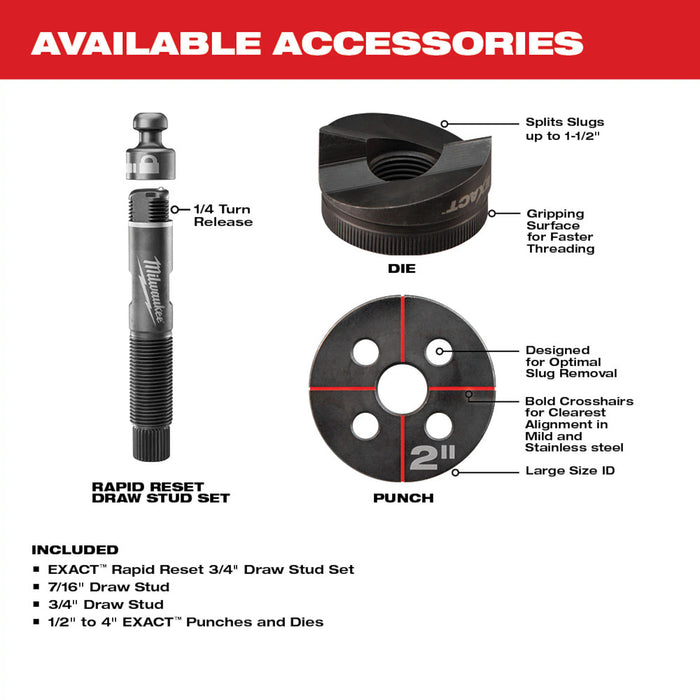 Milwaukee 2677-04 M18 FORCE LOGIC 18V 6T Knockout Tool 1/2"-4"