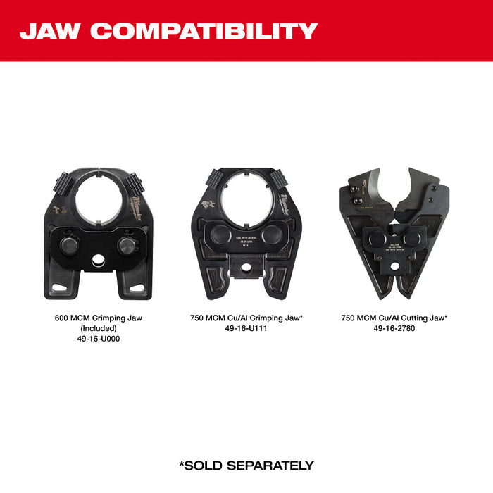 Milwaukee 2679-350AL M18 18V FORCE LOGIC 600 MCM Cordless Li-Ion Crimper Kit