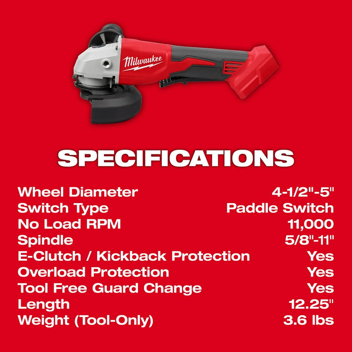 Milwaukee 2686-20SK M18 18V 4-1/2" / 5" Cordless Grinder w/ 5AH Battery/Charger