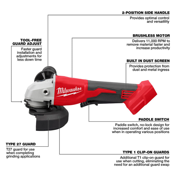 Milwaukee 2696-26POK M18 18V 6-Tool Combo Kit w/Grinder, Multi-Tool, and PACKOUT