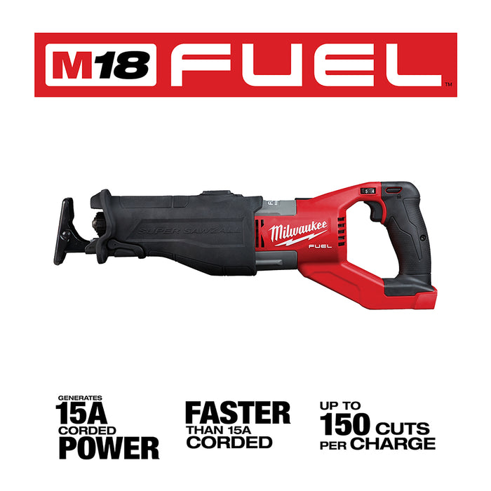 Milwaukee 2722-20x8 M18 FUEL 18V SUPER SAWZALL Reciprocating Saw w/ 8AH Battery