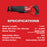 Milwaukee 2722-20x8 M18 FUEL 18V SUPER SAWZALL Reciprocating Saw w/ 8AH Battery