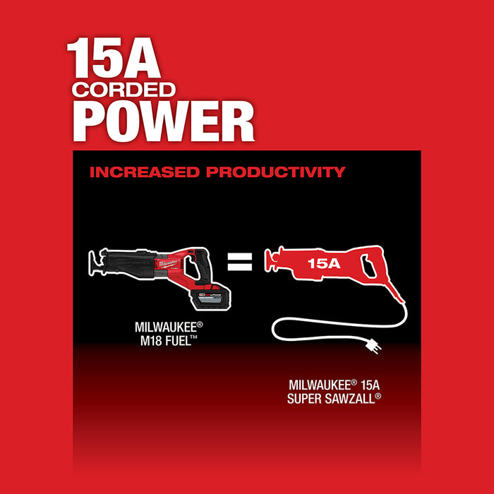 Milwaukee 2722-80 M18 FUEL 18V SUPER SAWZALL Reciprocating Saw - Recon