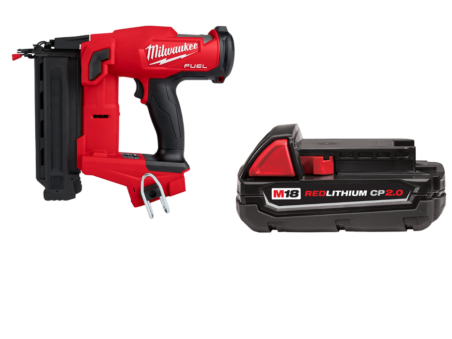Milwaukee 2746-20x2 M18 FUEL 18 Gauge Brad Nailer Bundle with 2AH Battery