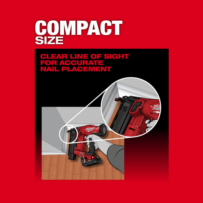 Milwaukee 2746-20x2 M18 FUEL 18 Gauge Brad Nailer Bundle with 2AH Battery
