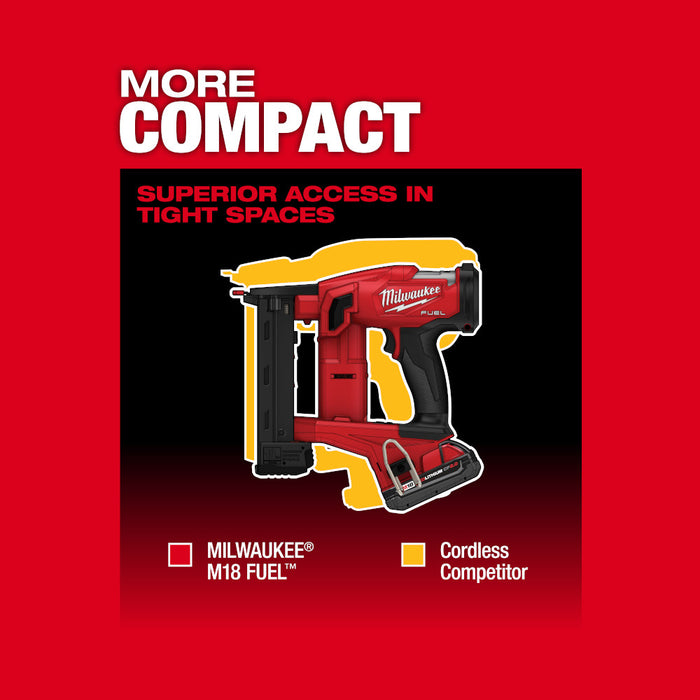 Milwaukee 2749-20x2 M18 FUEL 18 GAUGE 1/4" Crown Stapler Bundle w/ 2AH Battery