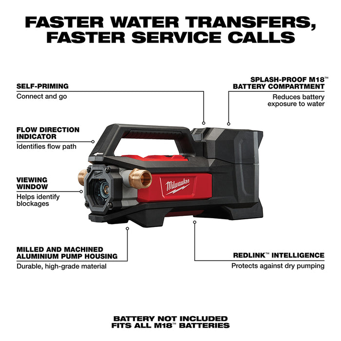Milwaukee 2771-20x5SK M18 18V Transfer Pump Bundle