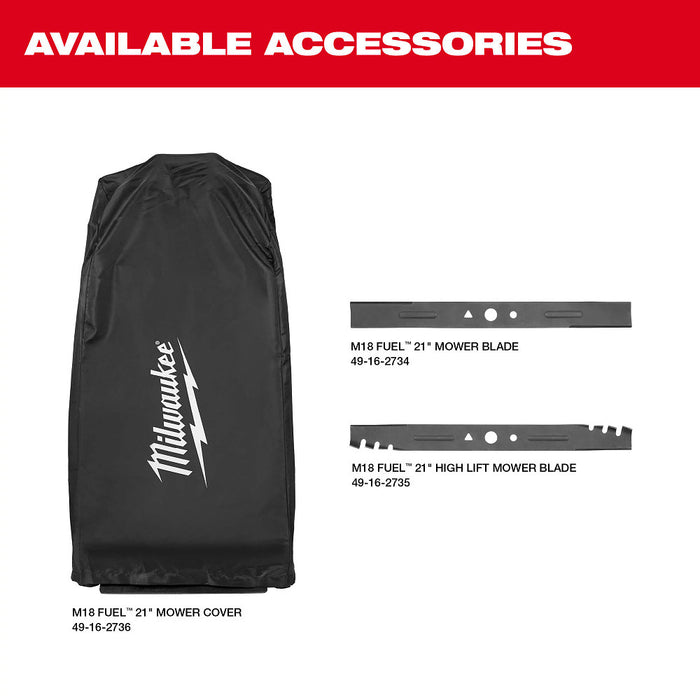 Milwaukee 2823-20 M18 FUEL 18V 21" Self-Propelled Dual Battery Mower - Bare Tool