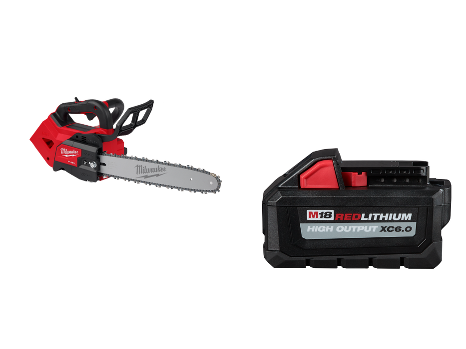 Milwaukee 2826-20T6 M18 FUEL 18V 14" Cordless Top Handle Chainsaw w/ 6AH Battery