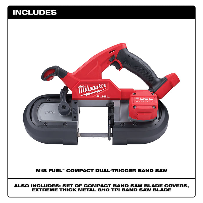 Milwaukee 2829S-80 M18 18V Compact Dual-Trigger Band Saw - Reconditioned