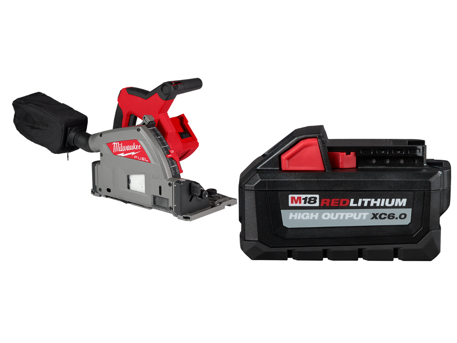 Milwaukee 2831-20x6 M18 FUEL 6-1/2" Plunge Track Saw w/ Extra 6Ah Battery